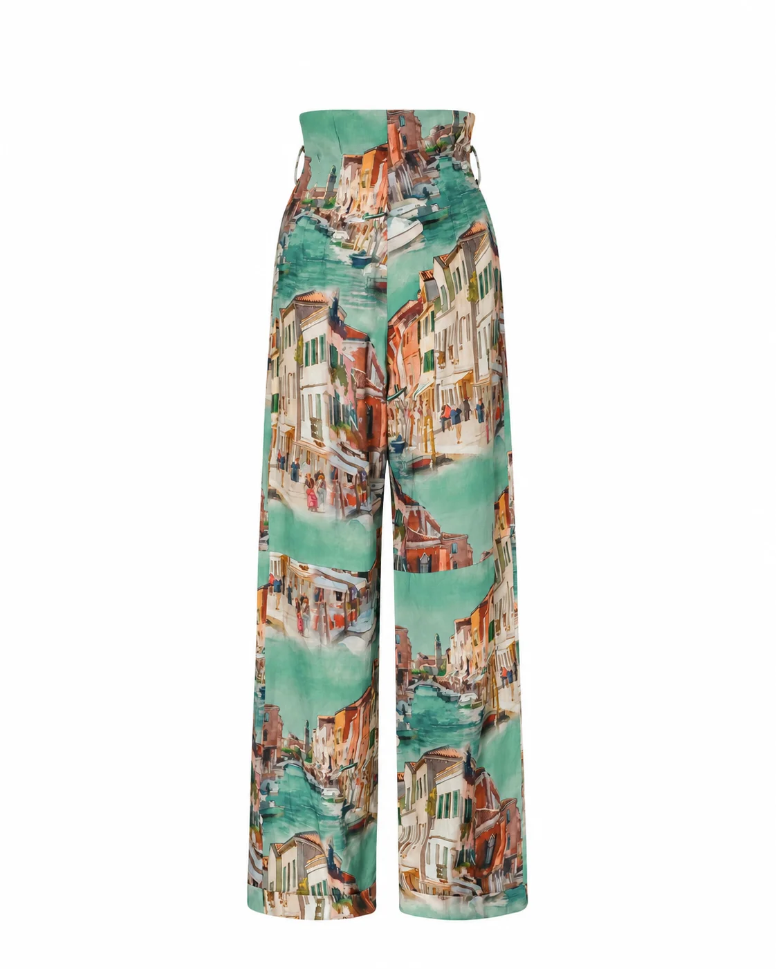 Printed tailored trousers with accurate color matching