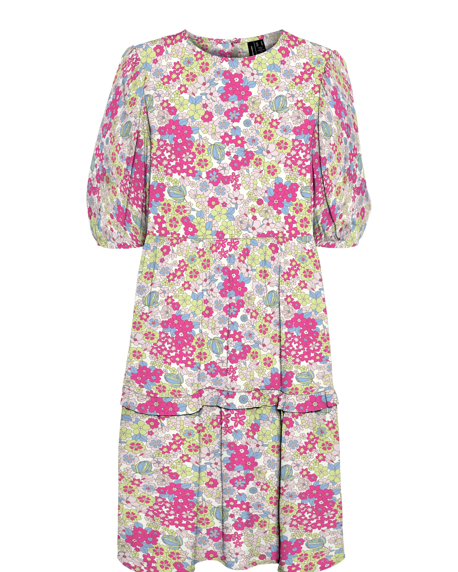 Black floral dress after the pattern change