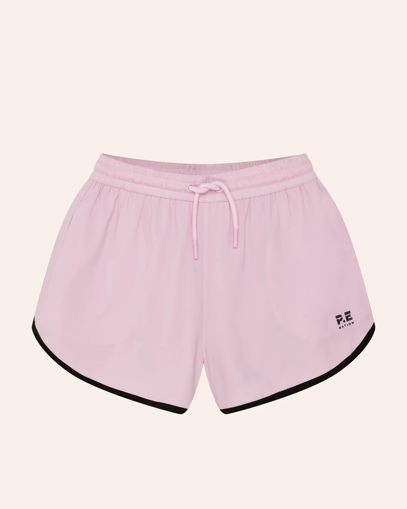 Pink chalk shorts finished with a ghost mannequin presentation