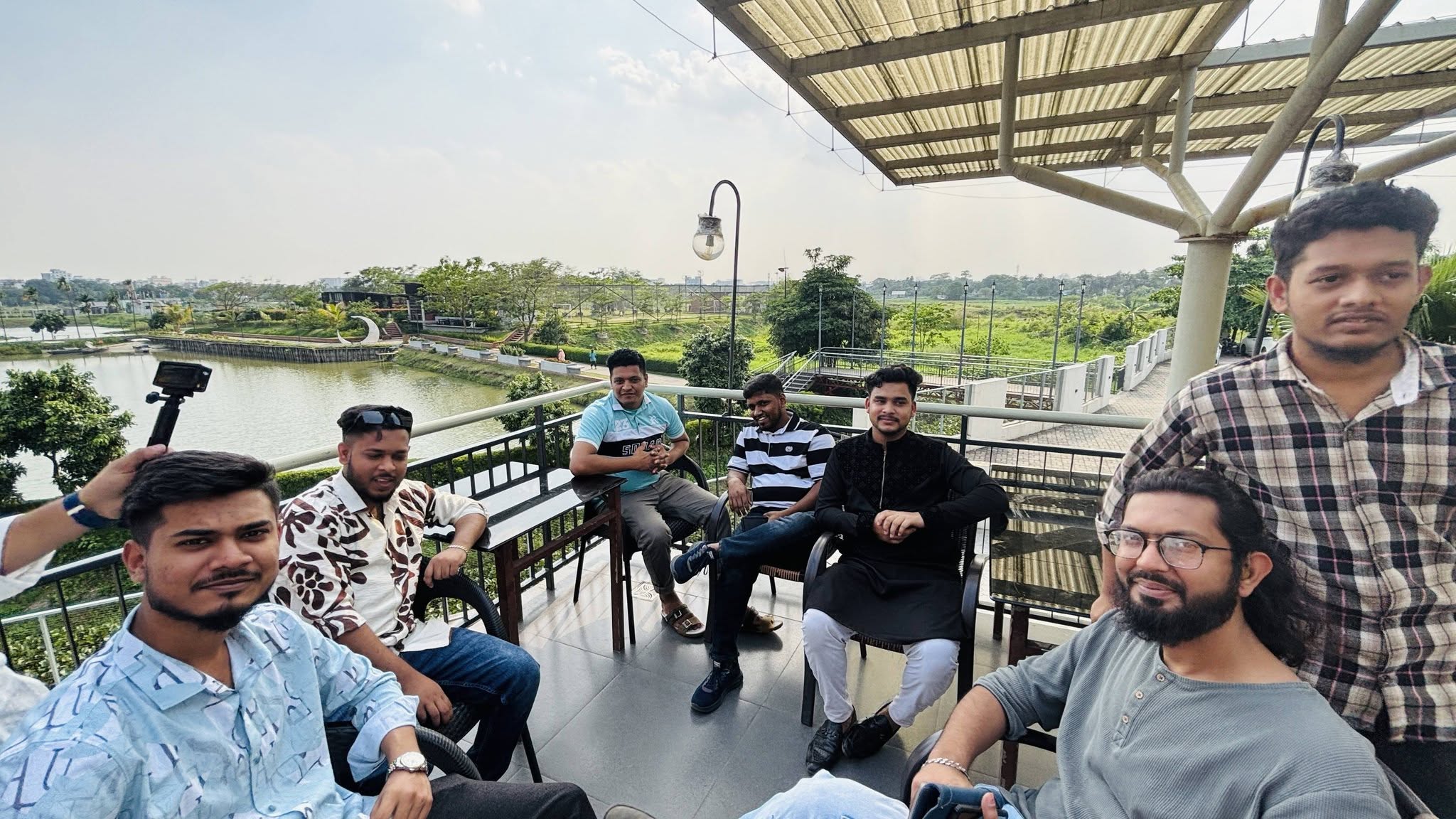 Studio Click House team cheering from the sidelines during fun day match