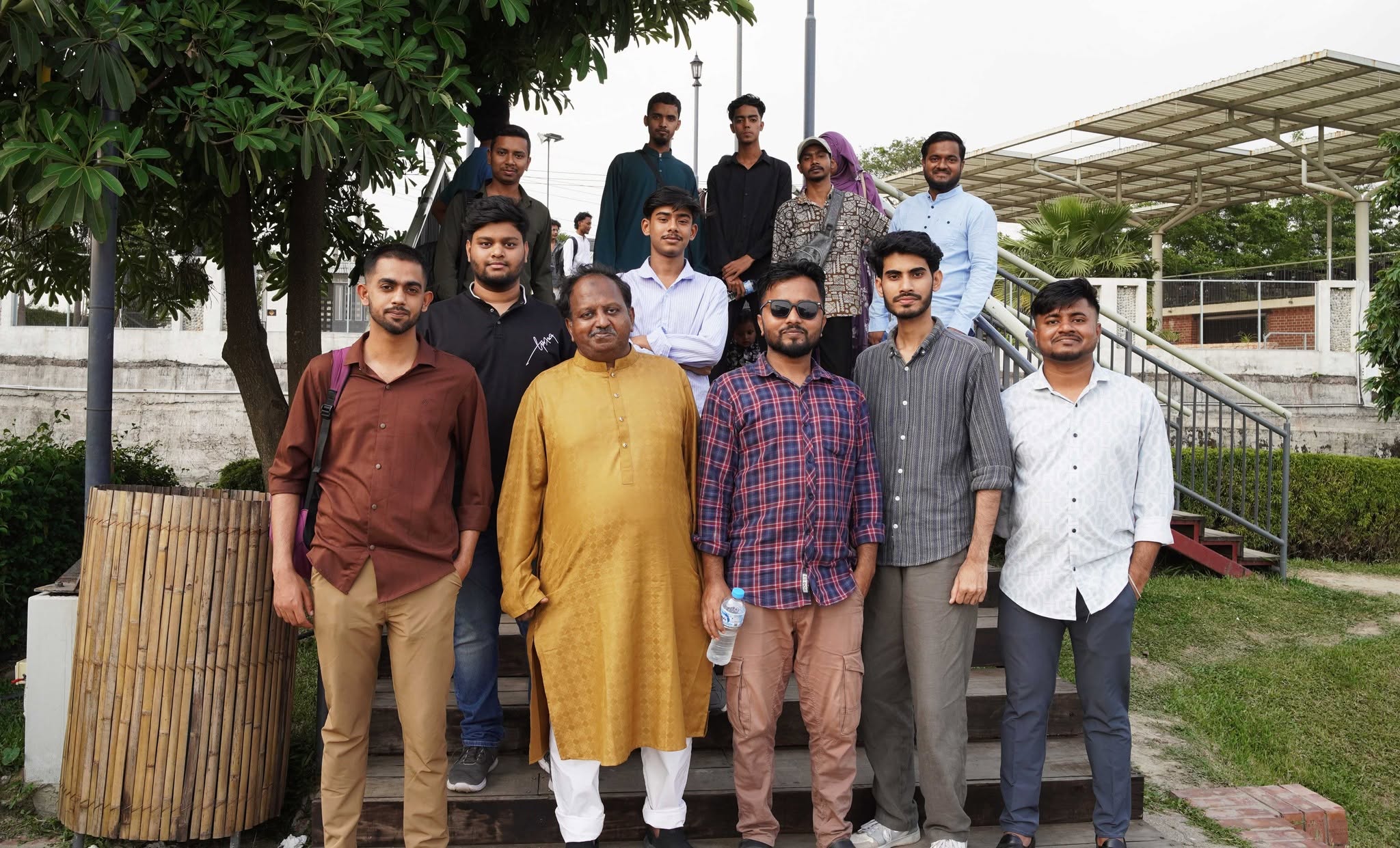 Studio Click House team members celebrating game victory together